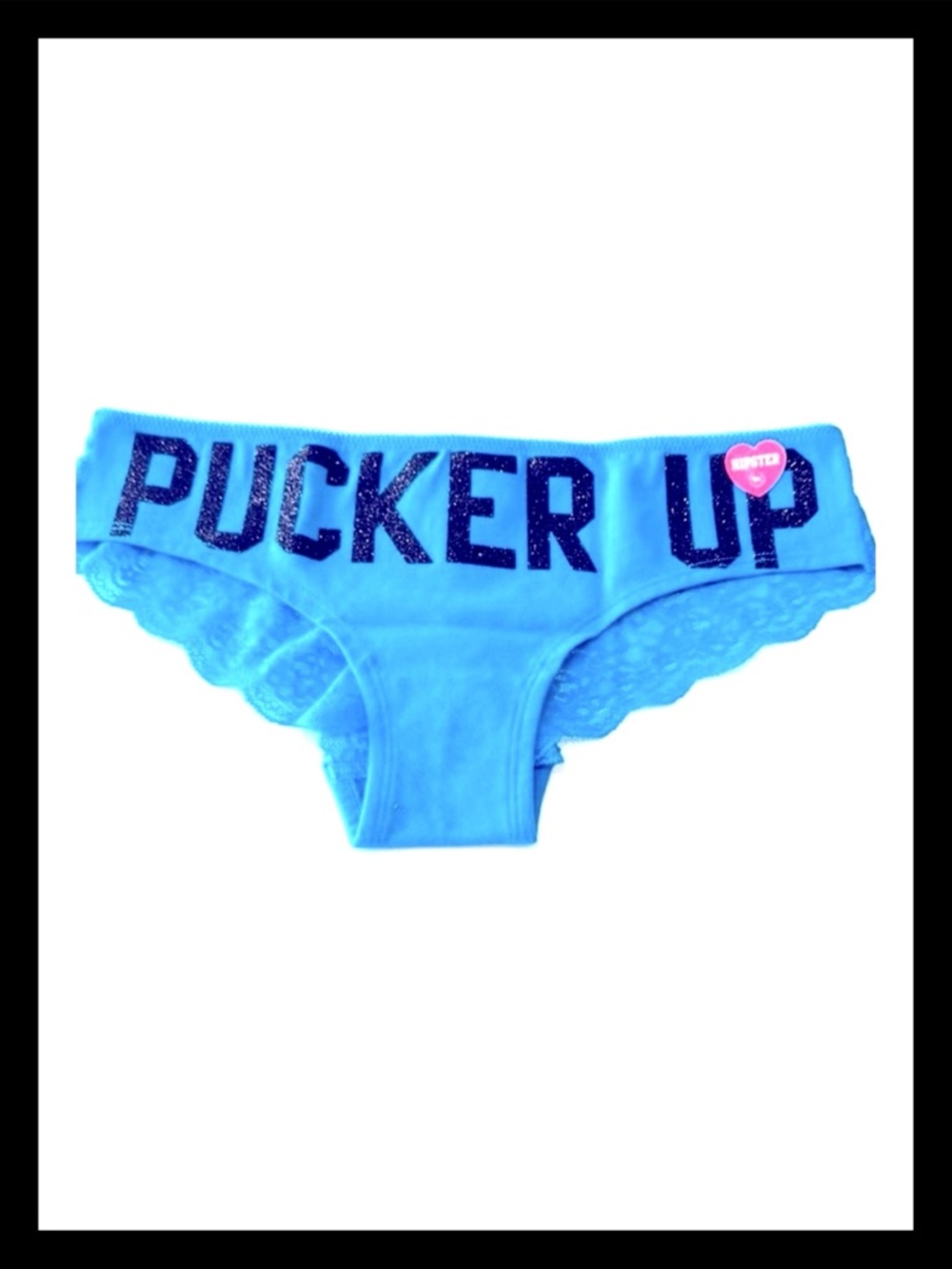 💕ⓅⒾⓃⓀ ⓋⓈ “PUCKER UP” Lace Back Low Rise Hipster Panties NWT💕